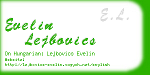 evelin lejbovics business card